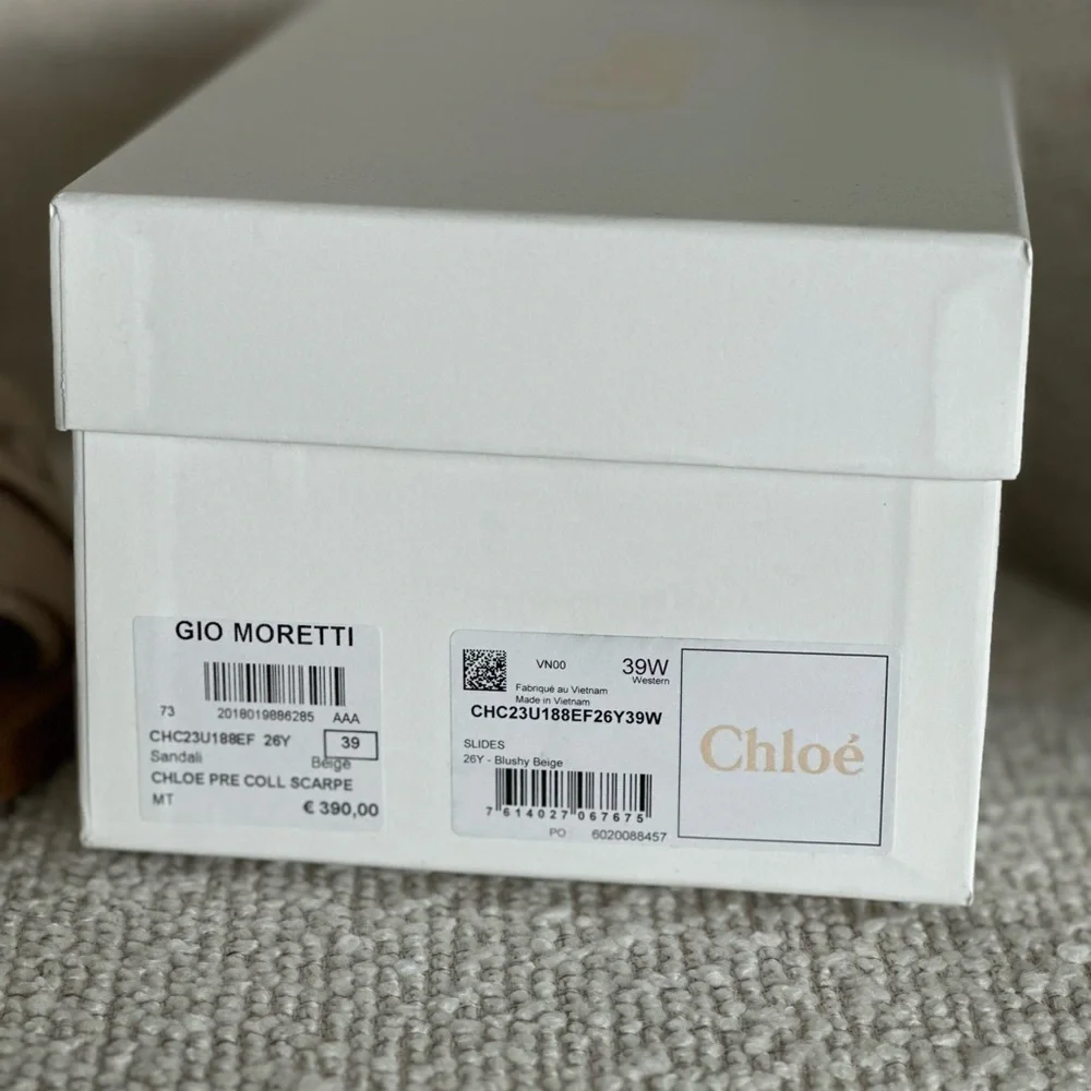 COPY - Chloe Women's Woody Logo Slide Sandals - Picture 7 of 12